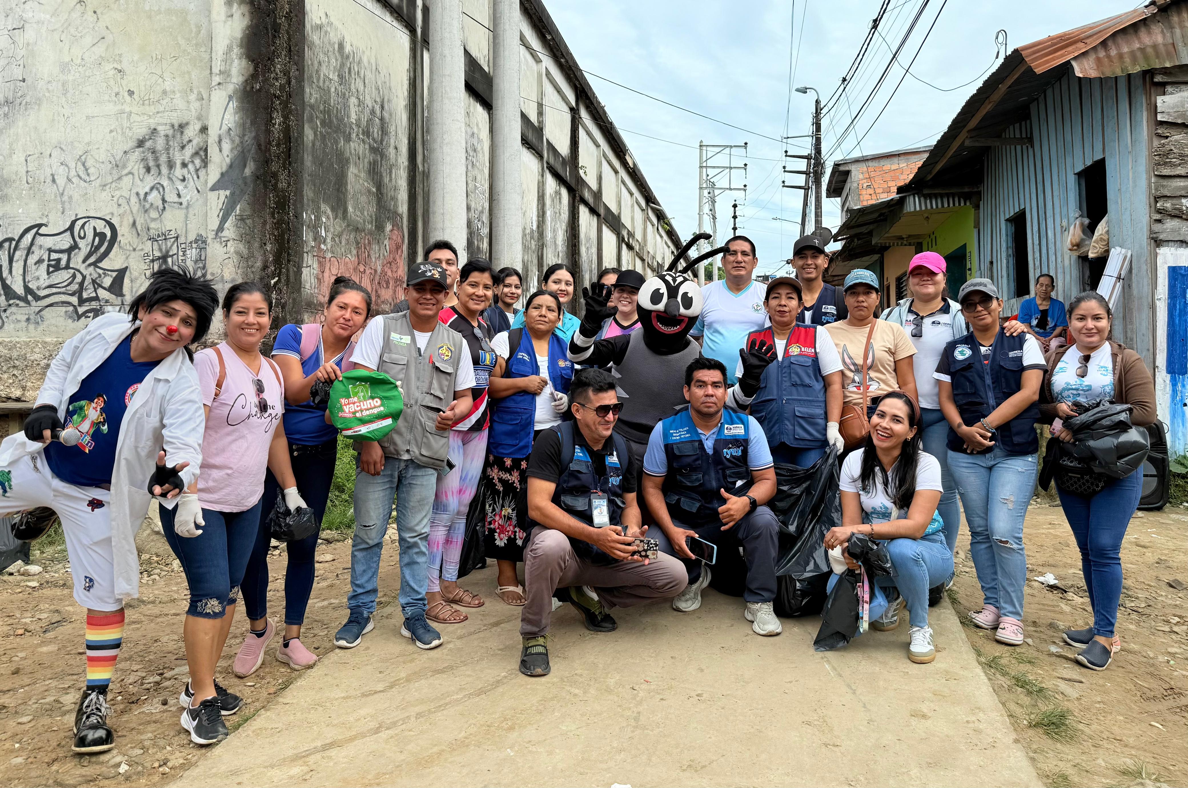 CAMPAÑA DE RECOJO DE CRIADEROS DE ZANCUDOS EN BELÉN REUNIÓ A LA COMUNIDAD PARA PREVENIR EL DENGUE